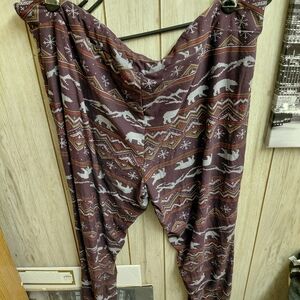 Terra & Sky Purple Patterned Leggings